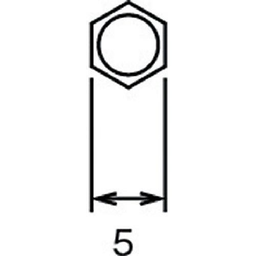 近江　六角５　溝１４差込　ヘキサゴンビット　Ｈ５　全長７０　V14XH5-70　10 本