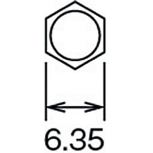 近江　六角６．３５　溝９、１３兼用差込　ヘキサゴンビット　Ｈ６　全長７０　V32XH6-70　10 本