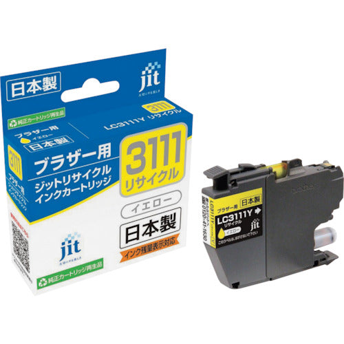 ｊｉｔ　ブラザー　ＬＣ３１１１Ｙ対応　ジットリサイクルインク　ＪＩＴ−Ｂ３１１１Ｙ　イエロー　JIT-B3111Y　1 本