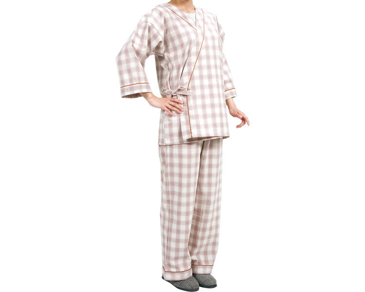 Nightgown, separate type, for women / 0730 L, tartan pink, 1 piece