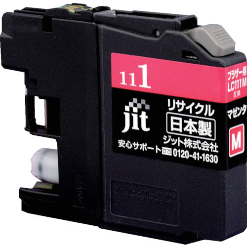 ｊｉｔ　ブラザー　ＬＣ１１１Ｍ対応　ジットリサイクルインク　ＪＩＴ−Ｂ１１１Ｍ　マゼンダ　JIT-B111M　1 本