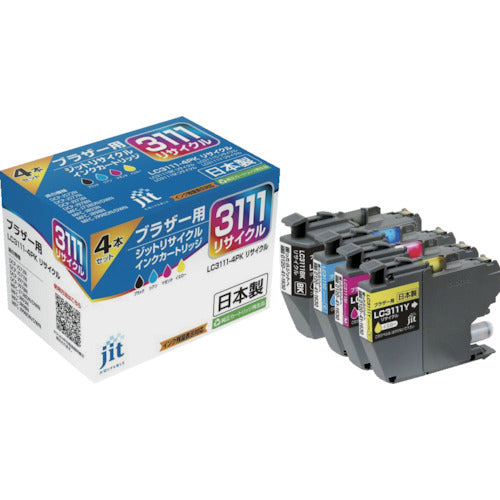 ｊｉｔ　ブラザー　ＬＣ３１１１−４ＰＫ対応　ジットリサイクルインク　ＪＩＴ−Ｂ３１１１４Ｐ　４色入り　JIT-B31114P　1 箱