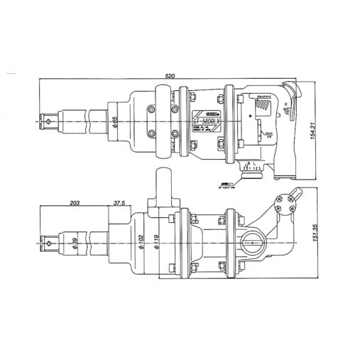 ＶＥＳＳＥＬ　エアーインパクトレンチ軽量ＧＴ３８００ＬＸ　GT-3800LX　1 台