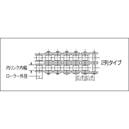 ＫＡＮＡ　【売切廃番】ローラーチェーン　ＴＹＣ　ローラチェーン　列数：２列　TYC35-2RP320L　1 本