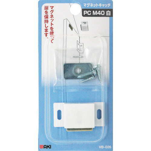 WAKI Magnet Catch VB-026 PC M40 White VB-026 1 piece