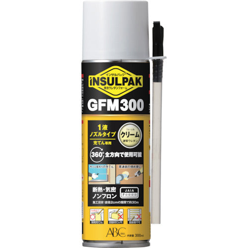 ABC Simple Urethane Foam One-liquid Nozzle Type Insulpack GFM300 300ml Foam Color: Cream GFM300C 1 bottle