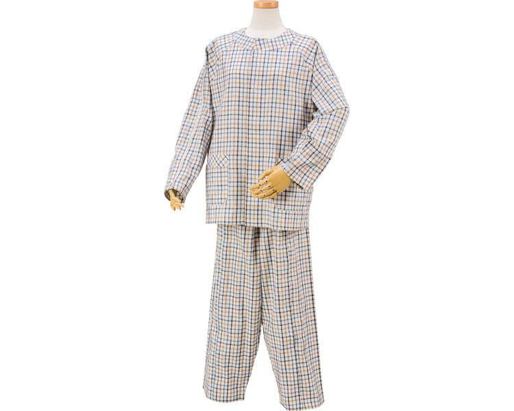 Heartful shoulder-open pajama set for spring and summer / HP04-HP08 L 05 Blue 1 piece
