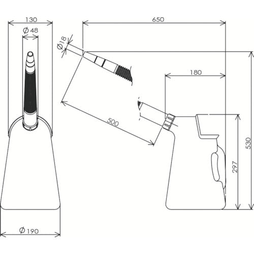 ＦＵＲＵＰＬＡ　ポリジョッキロングノズル４リッター　ノズル長５００ｍｍ　3240　1 個