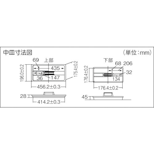 ＩＲＩＳ　２３６５１７　工具ケース　ハードケース　４７０×２４０×２３０　グレー　500-G　1 個