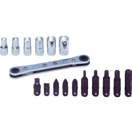Ｋｏ−ｋｅｎ　ラチェットスパナセット１７ヶ組　R810D　1 Ｓ