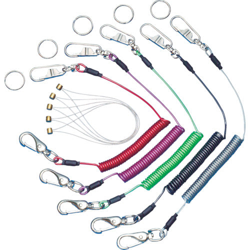 Super Safety Rope (Stainless Steel Wire Core) with Direct Catch Hook, Yellow Green, 1kg, AR430DY, 1 Piece