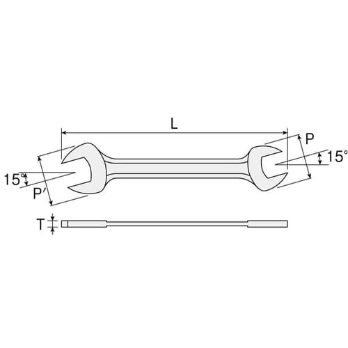HOZAN 6-piece spanner set W-521 1 S
