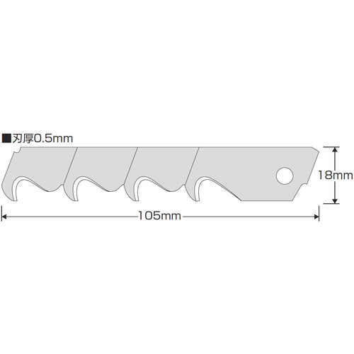 ＫＤＳ　フックＬ替刃　HK-5H　1 PK