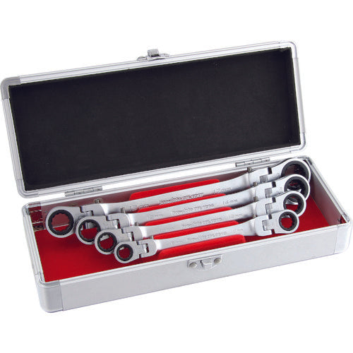 Pro-Auto 더블 플렉스 록 기어 렌치 4개 세트 DFL-4S 1 S