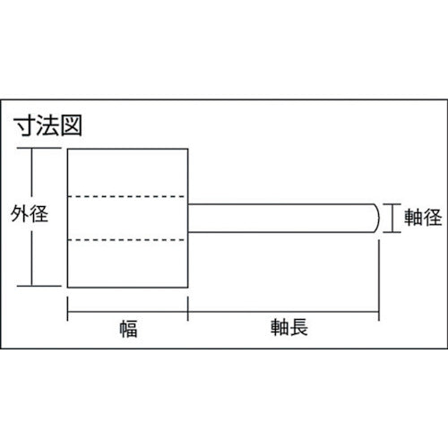 MURAKO Shaft-mounted flap without fittings, outer diameter 40, width 20, shaft diameter 6mm, 180# KN4020, 10 pieces