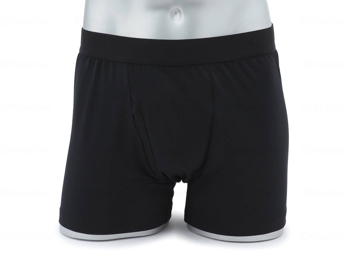 Cross Plus KEEP GURDEN Urine Stain Resistant Boxer Briefs (Front Opening) Black M