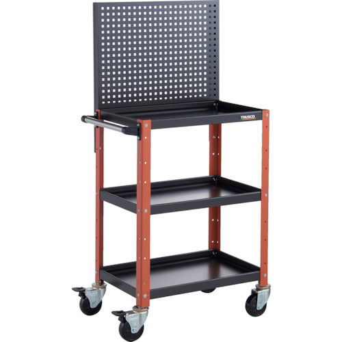 TRUSCO 툴 왜건 버디 왜건 상부 펀칭 패널 부착 600X400X1330 블랙/오렌지 BDW-P963-BKOR 1대