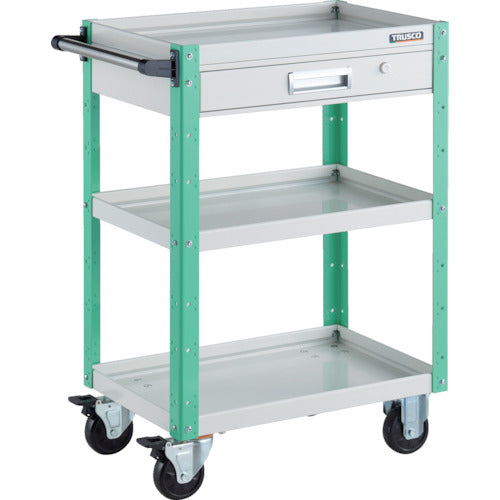 TRUSCO Tool Wagon Eagle Wagon 600 x 400 x H880 with Drawer White/Young Green EGW-963V-WYG 1 Unit