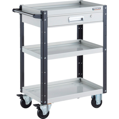 TRUSCO Tool Wagon Eagle Wagon 600 x 400 x H880 with Drawer White/Black EGW-963V-WBK 1 Unit