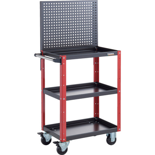 TRUSCO Tool Wagon Eagle Wagon with Upper Punching Panel 600 x 400 x 1330 Black/Red EGW-P963-BKR 1 Unit