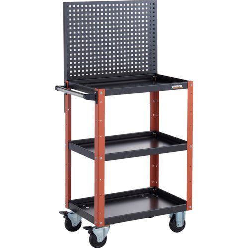 TRUSCO Tool Wagon Eagle Wagon with Upper Punching Panel 600 x 400 x 1330 Black/Orange EGW-P963-BKOR 1 Unit