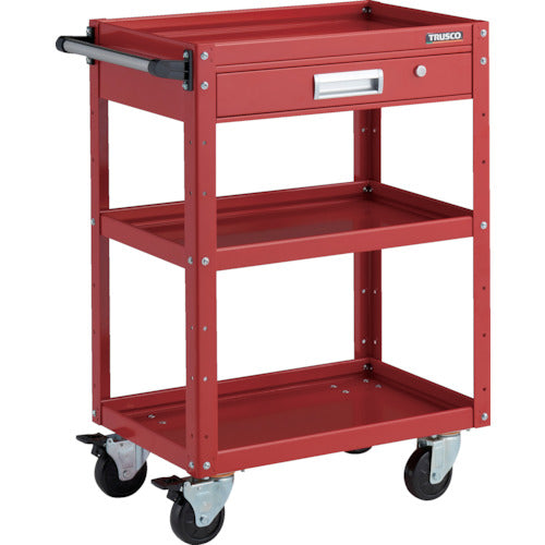 TRUSCO Tool Wagon Eagle Wagon 600 x 400 x H880 with drawer, 4 free-moving wheels, Red EGW-963VJ-RR 1 unit
