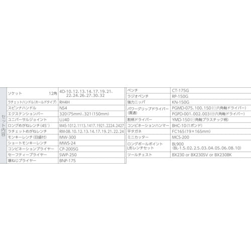 ＴＯＮＥ　整備用工具セット　ツールセット　差込角１２．７ｍｍ　６２点セット　レッド　TSS450　1 Ｓ