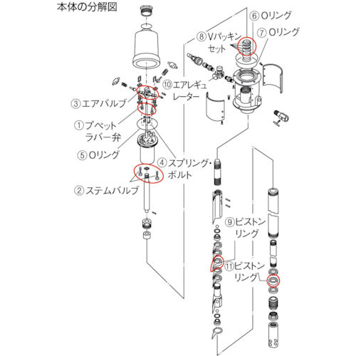 ＴＲＵＳＣＯ　エアルブリケーターＦＴＲ−６５Ｇ用　高圧ホース５Ｍ　FTR-65G5MHOSE　1 個