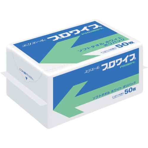 엘리에르 프로 와이프 소프트 타월 화이트 폴리 팩 50 매 703 145 1 CS
