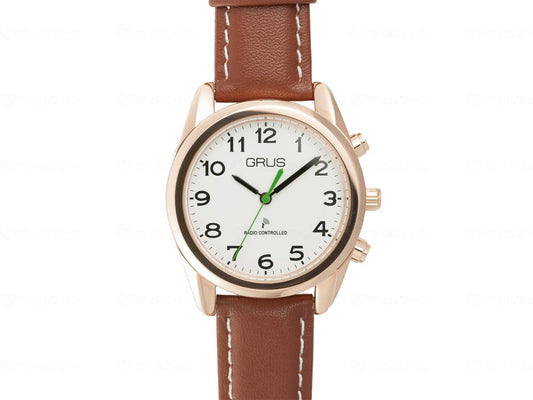 Intec Voice Radio Wristwatch White x Brown