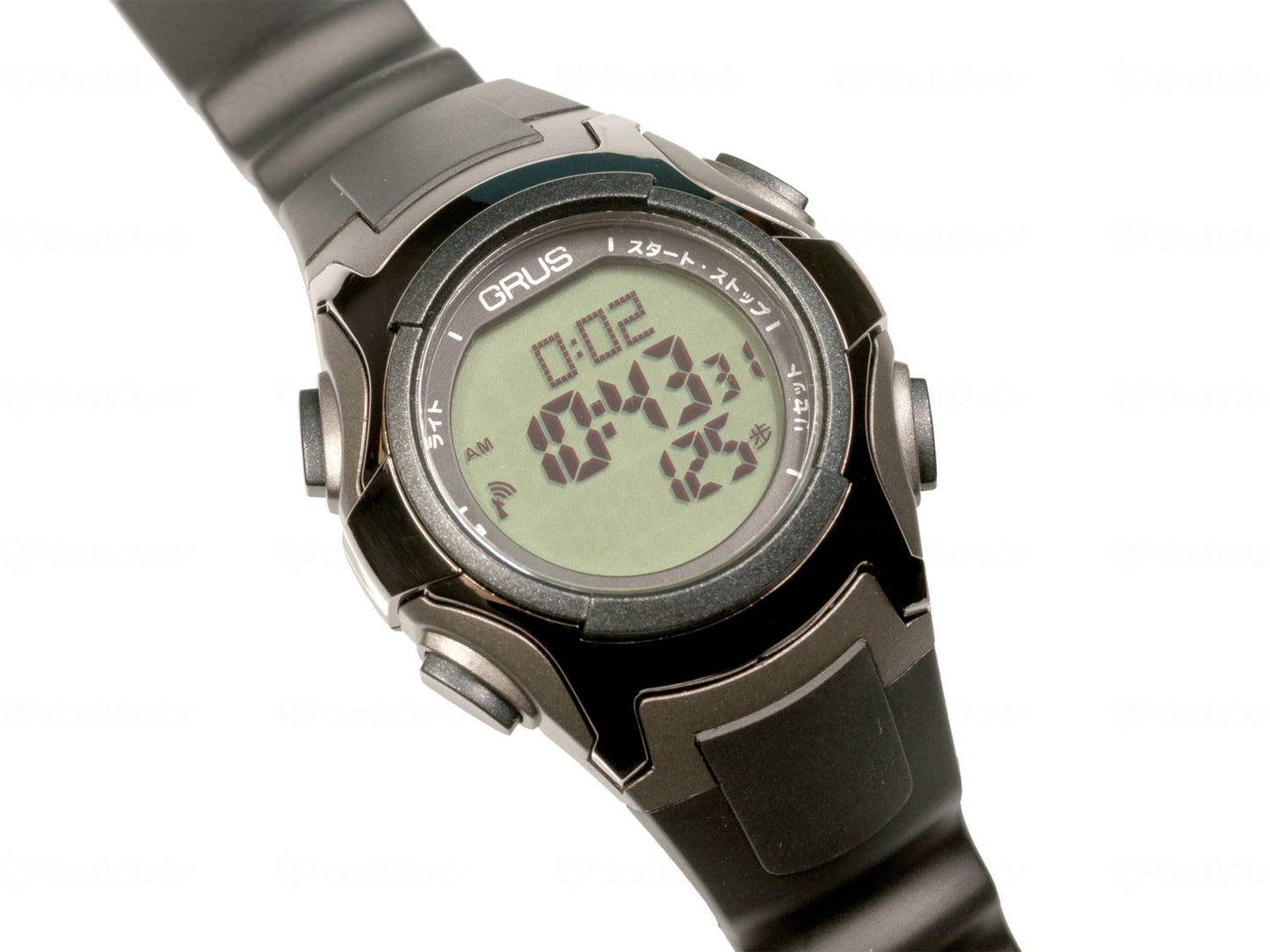 インテックGRUS ウォーキング電波ｳｫｯﾁ ﾌﾞﾗｯｸ