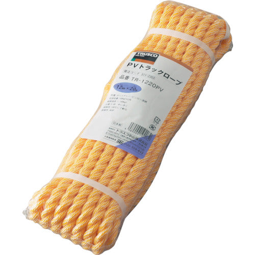TRUSCO PV Truck Rope, 3-strand, Wire diameter 12mm x Length 10m, TR-1210PV, 1 roll