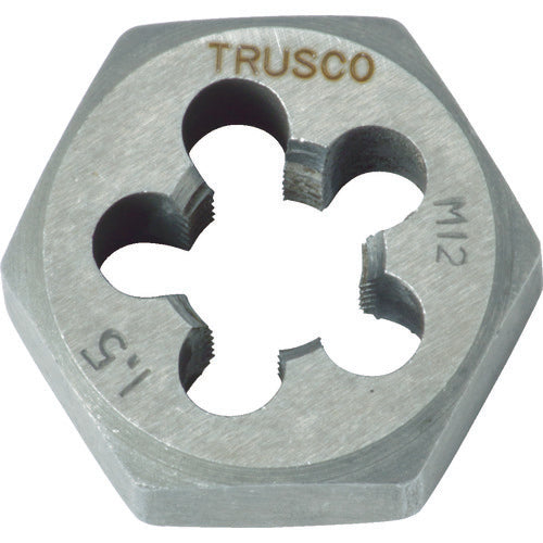 ＴＲＵＳＣＯ　六角サラエナットダイス　細目　Ｍ１２Ｘ１．５　TD6-12X1.5　1 個