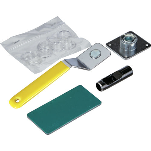 TRUSCCO 양면 비둘기 펀치 세트 플라스틱 전용 10mm(비둘기 펀치 본체(컷 일체형)・폴리카하토메・펀치・밑받침) THP-JH10 1 S