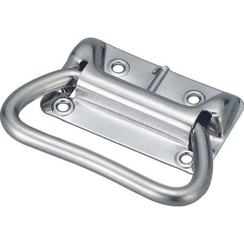 TRUSCO Spring-loaded Trunk Handle, Stainless Steel, 85mm, TT-85S, 1 pc