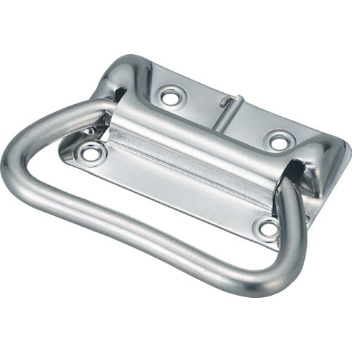 TRUSCO Spring-loaded Trunk Handle, Stainless Steel, 105mm, TT-105S, 1 pc