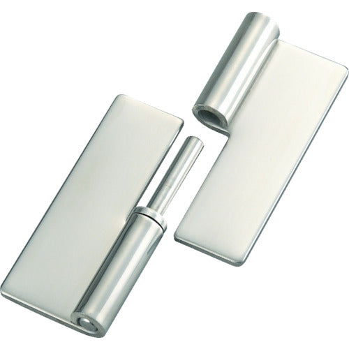 TRUSCO Stainless Steel Heavy Duty Insertion/Removal Hinge, Total Length 100mm, Right-Handed (1 set = 1 bag) TNH-100CR 1 set