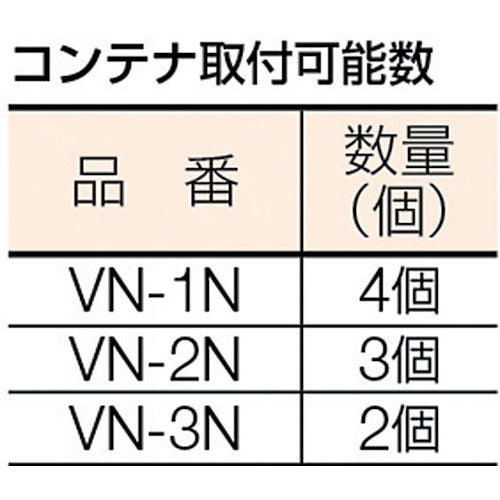 ＴＲＵＳＣＯ　パンチングパネル用ラックフック　ＶＮコンテナ用　PFB2-450　1 個