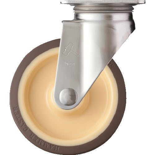 ハンマー　Ｓシリーズオールステンレス　旋回式ウレタン車輪（ローラーベアリング）１５０ｍｍ　320S-UB150　1 個