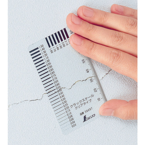 Shinwa Crack Scale Clear Type 58697 1 sheet