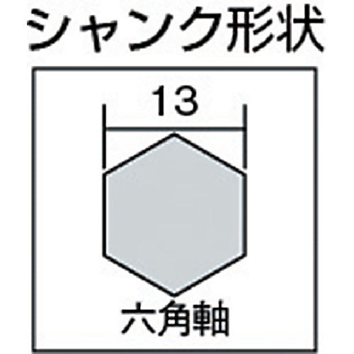 ミヤナガ　デルタゴンビット六角軸　接着系アンカー用　Φ２２．０×３３０ｍｍ　DLHEXB22033　1 本