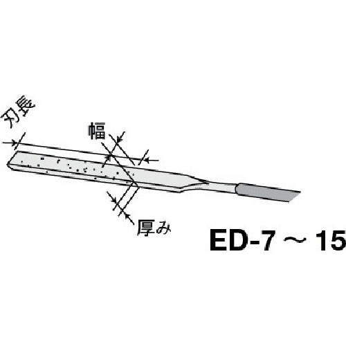 呉英　ＤＩＡヤスリ　ＥＤ−１３　平幅６．０×厚み０．９　３５９　ED-13　1 本