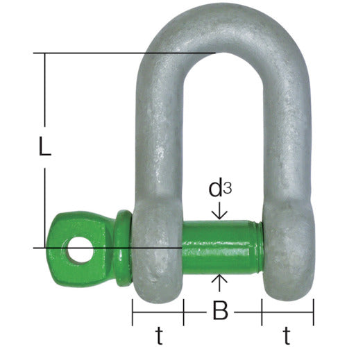TAIYO 그린 핀 스탠다드 샬클 스트레이트・비틀림 3.25t