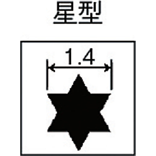 サンフラッグ　携帯電話用ドライバー　星型（Ｔ−４）　NO17D　1 本
