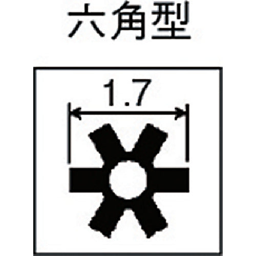 サンフラッグ　携帯電話用ドライバー　六角割（ＴＴ−８）　NO17E　1 本