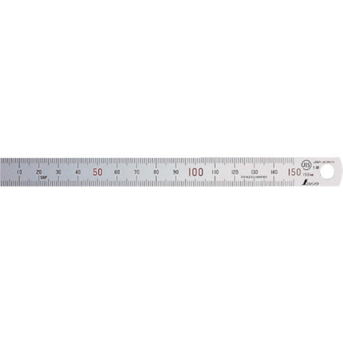 Shinwa Silver Ruler 150mm Up/Down 1mm Pitch 13404 1 Piece