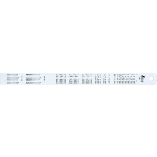 Shinwa Silver Ruler 300mm Top and Bottom 1mm Pitch 13463 1 Piece