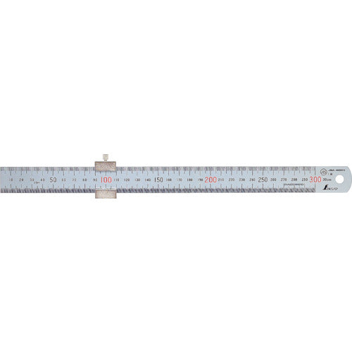 Shinwa Straight ruler 300mm with stopper 76752 1 piece