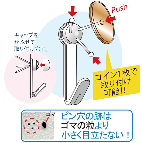 ＷＡＫＩ　Ｊフック徳用ダブル　ＷＮＰ−ＷＷ　シロ　７個入り　WNP-WW 　1 PK