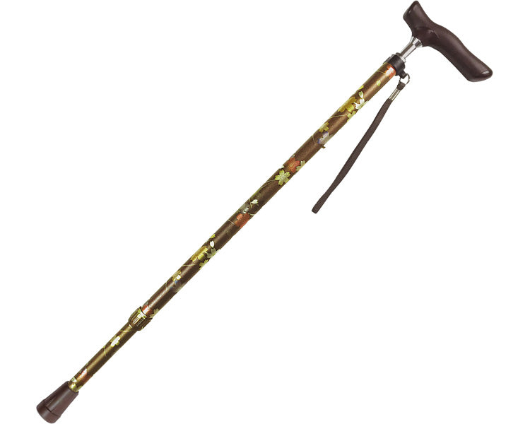 Telescopic joint Japanese pattern walking stick / 68-F1 Sakura BR 1 piece